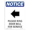 Signmission OSHA Sign, 10" H, Rigid Plastic, Please Ring Door Bell Sign With Symbol, Portrait, V-17582 OS-NS-P-710-V-17582 - alternate 1